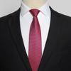 Corbata Roja para Hombre con Estilo de Cremallera, Ropa Formal para Bodas, Novio, Negocios, Anudada a Mano, Fácil de Jalar Sin Nudos