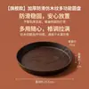 Plato redondo de PP con veta de madera, diseño de una sola pieza, a prueba de derrames y fácil de limpiar, adecuado para uso doméstico como plato para verduras, frutas y postres, ideal para mesas de comedor familiares