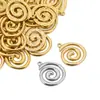 Acero Inoxidable Espiral Vórtice Placa Mosquitera Colgante Moda Simple DIY Collar Pendientes Accesorios de Joyería Venta al por Mayor