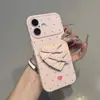 Suporte de Laço Adequado para Capa de Celular Apple 17, Compatível com iPhone 16, Huawei Nova 15, Design Lateral em Forma de Coração