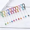Hebilla de Escalada Creativa DIY con Cuentas Candado en Forma de D Gancho de Metal Tarjeta Pequeña Mochila Accesorio Personalizado Llavero en Stock