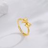 Anillo de bambú con lazo de princesa Escape para mujer, anillo de dedo con dulces de nicho, anillo abierto de moda coreana.