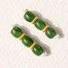 Cuentas Universales Doradas y de Jade Tradicionales para Manualidades Hechas a Mano, Accesorios de Cuentas de Barril y Componentes para Joyería
