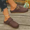 Pantuflas Birkenstock Transfronterizas Europeas y Americanas Primavera Zapatos Birkenstock para Exteriores Perezosos Nuevos de Suela Gruesa para Mujer Punta Abierta Venta al por Mayor Talla Grande