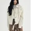 Chaqueta casual corta suelta de estilo francés de nicho coreano de moda Primavera/Otoño 2026 para mujer