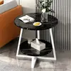 Mesa de Café Sofá Lujo Sencillo Mesa Redonda Mini Mesa Pequeña Sala de Estar Apartamento Pequeño Gabinete Lateral Dormitorio Balcón Hogar