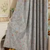 Venta Directa de Fábrica de Cortinas Opacas con Estampado de Flores, Más Vendidas en Amazon, Cortinas Listas para Usar Personalizables en Stock