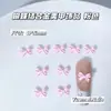 Accesorios para Uñas con Temática de Mariposas Rosas con Acentos Dorados, Decoraciones Populares para Uñas Estilo Dulce de Estrellas Rosas