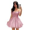 Vestido de Noche Cruzado Hombros Descubiertos 2026 Verano Nuevo Vestido de Cóctel de Encaje Lujo Ligero Nicho Vestido de Banquete de Gama Alta