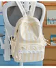 Mochila de estilo suave, color fresco, diseño de rayas, para estudiante, fiesta, uso diario, compras, salida de primavera, gran capacidad, mochila escolar