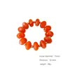 Pulsera elástica de cuentas planas estilo vintage europeo y americano para mujer, pulsera de resina superventas transfronteriza, joyas y accesorios para la mano