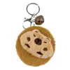 Llavero de espejo de peluche capibara espejo de maquillaje plegable colgante de bolsa de dibujos animados espejo portátil de doble cara para retocarse