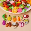 Miniatura comida brincar bolo simulação cone resina sorvete acessórios diy capa de celular decoração material acessórios