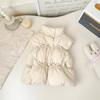 Colete Feminino 2025 Inverno Novo Estilo Casaco Exterior Fashion para Meninas Colete de Algodão Espesso Jaqueta Top Quente Infantil