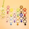 Llavero Anillo de Libro Campana Estrella Pentágono Transparente de Colores Figura de Cuentas Perler Hecha a Mano DIY Colgante Accesorios de Joyería