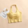 Camisola de Nuevo Estilo 2027 con Cuello Halter y Almohadillas en el Pecho, Sujetador Integrado, Top sin Hombros, Capa Interior, Ropa de Exterior de Verano
