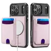 Comercio Exterior Adecuado para Iphone17 Funda Magnética para Teléfono Apple 16 Portatarjetas Funda de Cuero Samsung S25 Portatarjetas Funda Protectora