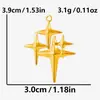 Aço inoxidável 304 simples pingente de estrela de quatro pontas acessórios de colar pingente personalidade temperamento pingente acessórios diy em estoque