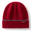 Suministro Directo de Fábrica al por Mayor Gorro de Punto Engrosado 100% Cachemira Agradable al Tacto, Gorro de Lana Cálido para Proteger los Oídos, Gorro de Cachemira en Stock
