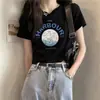 Camiseta Blanca de Manga Corta Ajustada para Mujer 2025 Primavera y Verano Nuevo Estilo Europeo Top Camiseta Camiseta Básica