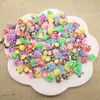 Liquidação Venda 10mm Mini Argila Macia Plumeria Flores Pequenas Coloridas Pulseira DIY Feita à Mão Decoração de Micro Paisagem