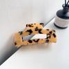 Pinza grande de ácido acético estilo coreano para el pelo de mujer, con estampado de leopardo, estilo retro, de alta calidad, con forma de tiburón, accesorios para el pelo