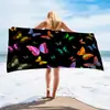 Toallas de Playa Personalizadas Transfronterizas, Toallas de Baño Clase A de Secado Rápido, Microfibra Absorbente con Logo Personalizado, Productos de Verano al por Mayor
