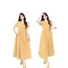 Vestido de Verano de Lunares Estilo Francés Vintage Talla Grande para Mujer, Vestido Largo Casual y Elegante de Cintura Alta