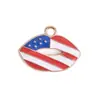 Día de la Independencia Bandera Americana Colgante de Aleación con Goteo de Aceite Pulsera Pendientes Collar DIY Accesorios de Joyería Transfronterizo