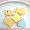 Dibujos animados chinos oso amarillo accesorios de resina pegamento de crema DIY cuerda para pasador agujero de taza decoración de colgante para hebilla de zapato