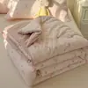 Colcha de Verano de Algodón Puro Grado Materno e Infantil, Estilo Ins Fresca y Sencilla, 100% Algodón Nube Ultra Suave Delgada para Aire Acondicionado