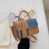 Venta al por mayor transfronteriza pu bolso cuadrado pequeño para mujer 2023 Verano contraste moda textura de alta gama bolso bandolera portátil bolso de hombro