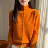 Nuevo cárdigan de punto estilo coreano con cuello de encaje, abrigo de primavera para mujer con botones, al por mayor para damas 2026 rosa