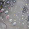 Pegatinas Metálicas para Uñas, Adornos Exquisitos, Pegatinas para Uñas, Estampado en Caliente, Estrella Plateada de Cinco Puntas, Pequeños Adhesivos Nasales, Diamantes para Uñas