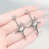 Pendientes de Estrella con Explosión de Color, Estilo Chica Dulce y Fresca Picante para Mujer, Pendientes de Gama Alta de Nicho, Nuevo Diseño Versátil y Elegante