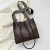 Retro commuter textura simples bolsa de grande capacidade 2023 outono e inverno novo ombro mensageiro saco tote bag moda