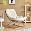 Sillón Mecedora Lazy Life Hogar Lujo Accesible Silla de Ocio Perezoso Sala de Estar Balcón Mecedora Sofá Individual para Adultos Silla Lounge