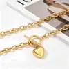 Lele Jewelry Amazon Colar de Corrente de Coração Transfronteiriço Nova Moda Corrente Simples para Clavícula Joias para o Dia a Dia Feminino