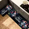 Tapetes de Chão de Veludo Cristal Desenho Animado de Natal Transfronteiriços, Conjunto de Duas Peças Resistente a Manchas e Anti-Sujeira para Cozinha, Capachos, Tapetes Decorativos para Entrada