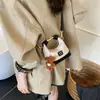 Bolsa de Mão Nova e Única com Design Patchwork, Bolsa de Ombro, Bolsa Dumpling, Bolsa Transversal Mini Versátil para Mulheres, Transfronteiriça