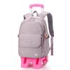 Mochila de Rodinhas Nova Chegada Peixe Natural para Alunos do Ensino Fundamental e Meninas Estilo Cor Sólida Grande Capacidade Mochila Removível