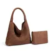 Moda Retro Outono e Inverno Nova Bolsa Tecida de Camurça Bolsa de Axila Bolsa de Ombro Casual para o Dia a Dia Bolsa Tote de Grande Capacidade