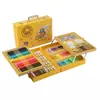 Temporada de Regreso a Clases 145 Caja de Aluminio Set de Bolígrafos de Acuarela Pinceles de Pintura para Niños Caja de Regalo Set Completo de Pintura para Cumpleaños