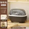 Caja de Almacenamiento para Tazones de Cocina y Palillos, Rejilla Escurridora de Plástico Extra Grande tipo Cajón para Gabinete, Organizador de Caja de Almacenamiento para el Hogar