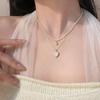 Collar pequeño de estilo coreano para hombre y mujer, con borlas de fritillaria, diseño elegante y combinable con todo, cadena de clavícula (2023)