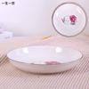 Venda por atacado 7 polegadas Golden Flower Black Mouth Rice Plate 8 polegadas Fruit Plate Home Korean Style Plate Hotel Restaurante Placa de Arroz de Cerâmica