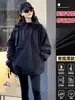 Cortavientos negro de alta gama con capucha estilo europeo para mujer, chaqueta casual de moda nueva primavera/otoño 2026 para figuras petite