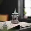 Adornos Creativos de Pabellón Hexagonal Estilo Chino para Escritorio del Hogar Entrada Adornos de Cerámica Paisajismo de Acuario Mascota de Té Adornos de Juego de Té