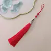 Pingente de Franja de Chifre de Nova Liga Guanshan Yue 12CM Espinho Leque Tuan Fan Joias Hanfu Cheongsam Marcador de Página Pendente