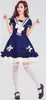 Uniforme Estilo Japonés Traje de Marinero Azul y Blanco Tentación Uniforme de Estudiante para Role-Playing Mono Azul Marino con Falda Corta Uniforme JK